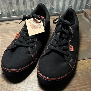 Harley-Davidson Black and Red Men's Sneakers